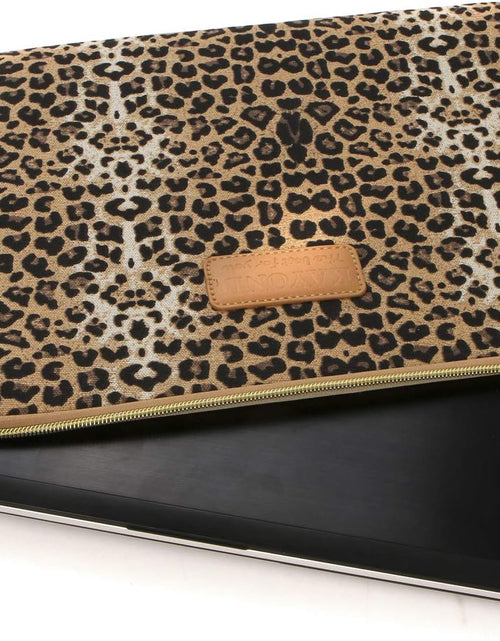 Load image into Gallery viewer, KY-03 Canvas Fabric 15.6 Inch Laptops Sleeve - Brown Leopard Print
