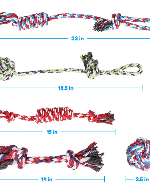 Load image into Gallery viewer, Pacific Pups Product Rope Dog Toys - 5 Pack - Dog Rope Toys for Small Dogs and Medium Dogs
