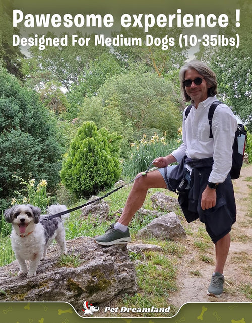 Load image into Gallery viewer, Hands Free Dog Leash for Running, Walking, Hiking, Cycling and Training. Bungee Harness, Adjustable Waist Belt, Single or Double Handle, Reflective Stitching. Medium and Large Dogs
