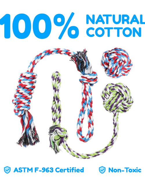 Load image into Gallery viewer, Pacific Pups Product Rope Dog Toys - 5 Pack - Dog Rope Toys for Small Dogs and Medium Dogs
