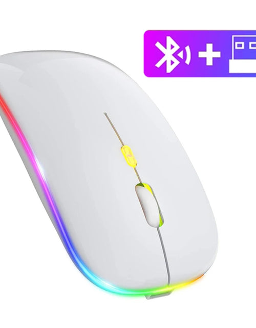 Load image into Gallery viewer, Bluetooth Mouse 2.4Ghz Wireless Mouse Mice Rechargeable Mouse Silent Mouse LED Backlit USB Gaming Mouse 1600DPI for PC Laptop
