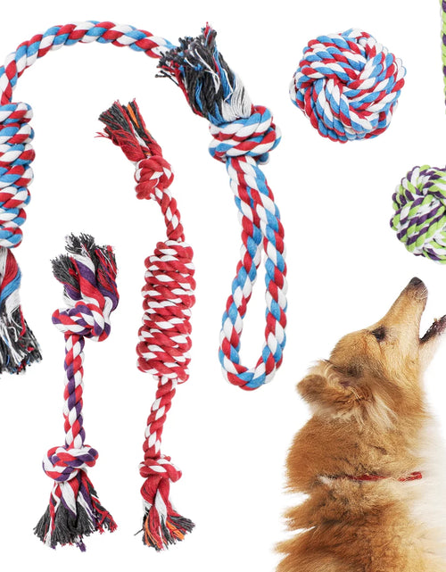 Load image into Gallery viewer, Pacific Pups Product Rope Dog Toys - 5 Pack - Dog Rope Toys for Small Dogs and Medium Dogs
