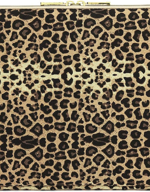 Load image into Gallery viewer, KY-03 Canvas Fabric 15.6 Inch Laptops Sleeve - Brown Leopard Print
