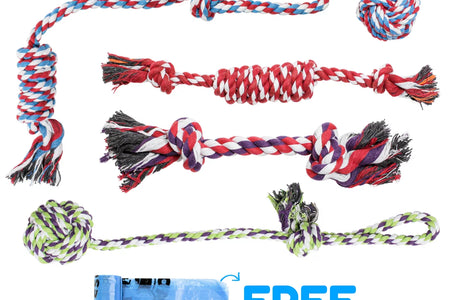 Pacific Pups Product Rope Dog Toys - 5 Pack - Dog Rope Toys for Small Dogs and Medium Dogs
