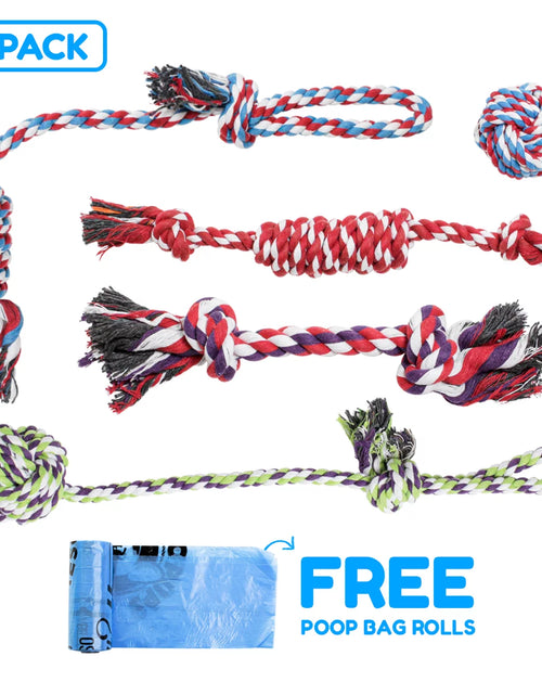 Load image into Gallery viewer, Pacific Pups Product Rope Dog Toys - 5 Pack - Dog Rope Toys for Small Dogs and Medium Dogs
